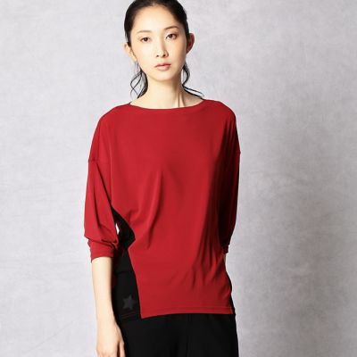 ＜β/ベータ＞ Tシャツ(7730TC18) レッドxブラック 【三越・伊勢丹/公式】