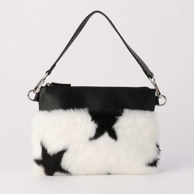 ＜β/ベータ＞ 星柄エコファー・ポシェット(7765XC02) ホワイトxブラック 【三越・伊勢丹/公式】