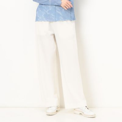 ＜Gabardine K.T+（大きいサイズ）＞ 大きいサイズ トリアセバックサテンワイドパンツ(7815PC01) ネイビー 【三越・伊勢丹/公式】