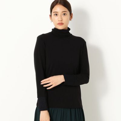 ＜Gabardine K.T+（大きいサイズ）＞ 大きいサイズ ハイネックプルオーバー(7821EW06) ブラック 【三越・伊勢丹/公式】