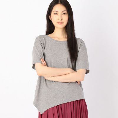 ＜COMME CA Sサイズ＞ 天竺アシンメトリービックシルエットTシャツ(9601EB02) グレー 【三越・伊勢丹/公式】