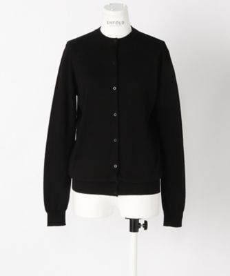 ＜エンフォルド/ENFOLD＞ シルクコットンクルーカーディガン(300AA670-0200) クロ 【三越・伊勢丹/公式】
