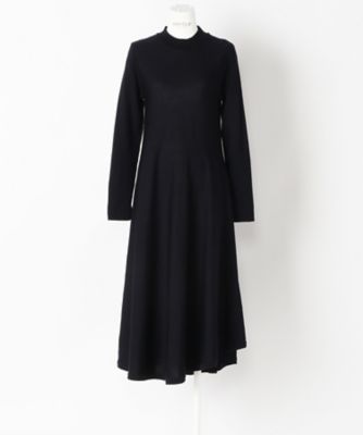 ＜エンフォルド/ENFOLD＞ ハイツイストウールフレアドレス(300AA173-0330) ネイビー 【三越・伊勢丹/公式】