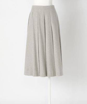 ＜エンフォルド/ENFOLD＞ ウールカシミヤ プリーツスカート(300AA231-1940) グレー 【三越・伊勢丹/公式】