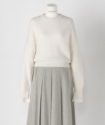 ＜エンフォルド/ENFOLD＞ ウールカシミヤ ドルマントップス(300AA170-2350) シロ 【三越・伊勢丹/公式】
