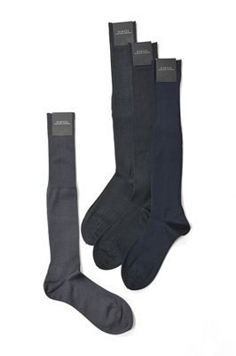 ＜ディバーゼ/DIBASE＞ ビジネス靴下/ショット(ロング丈・01IS109) 09・ブラックxグレー 【三越・伊勢丹/公式】