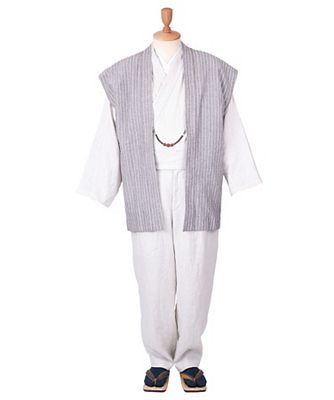 涼風(りょうふう)-30 麻の門【こげ茶ストライプ】(パンツ:ストレート) 【三越・伊勢丹/公式】