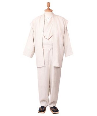 涼風(りょうふう)-32 麻の門【生成り】(パンツ:ストレート) 【三越・伊勢丹/公式】