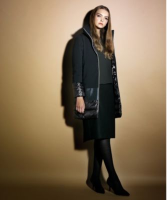 【SALE（三越）】＜ヘルノ/HERNO＞ ミラノリブスタンドカラーコート PI0573D ベージュ（2600） 【三越・伊勢丹/公式】