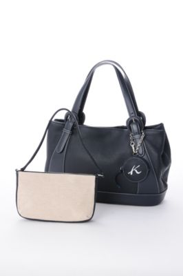 ＜キタムラ＞ トートバッグ(Y-0671) ダークブルー 【三越・伊勢丹/公式】