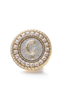 ＜リベルタス ゴルフィーノ/LIBERTAS GOLFINO＞ イニシャルマーカー/クリスタル Ｃ 【三越・伊勢丹/公式】