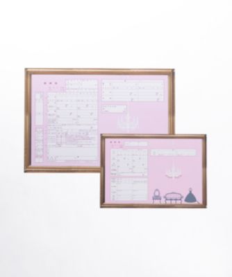 ＜イセタン ブライド/isetan bride＞ <婚姻届製作所xイセタン ブライド>婚姻証明書 ブライズルーム(C006*) ピンク 【三越・伊勢丹/公式】