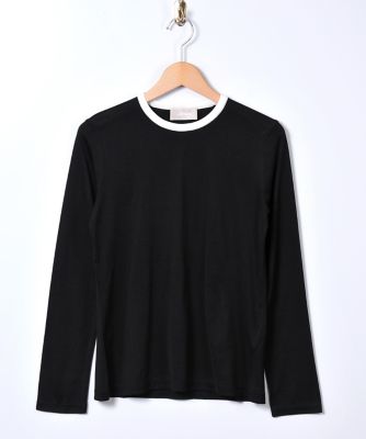 【SALE（伊勢丹）】＜ジョハク/JOHAQ＞ 婦人長袖カット アンド ソーン(2015-S-031B) クロ/シロ 【三越・伊勢丹/公式】