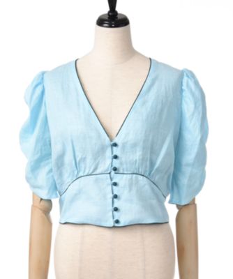 ＜マイラン＞まよたえブラウス（MY15SS-BL001i） ブルー