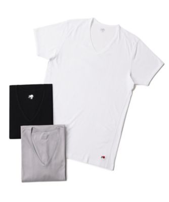 <荒尾の和糸>半袖V首 ライトグレー 【三越・伊勢丹/公式】