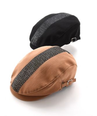 <倭微>ハンチング 黒染/柿渋 柿渋 【三越・伊勢丹/公式】