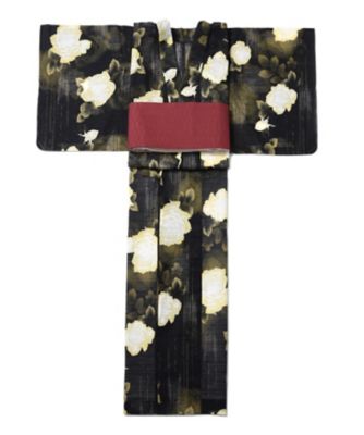 【SALE（三越）】＜MIQ＞ 三越伊勢丹限定 婦人ゆかた お仕立上り バラ 黒 【三越・伊勢丹/公式】