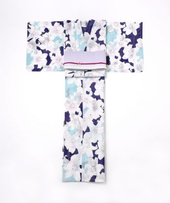 【SALE（三越）】 三越伊勢丹限定 婦人ゆかた お仕立上り ユリ アオ 【三越・伊勢丹/公式】