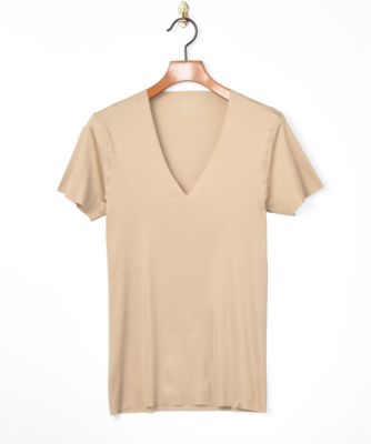 ＜シーク/SEEK＞ ▼年間定番/半袖VネックTシャツ/PREMIUM LINE/完全無縫製(EE6014/) 44・ベージュ 【三越・伊勢丹/公式】