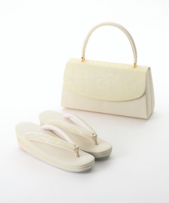 ＜伊と忠＞ 礼装バッグ・草履セット 金唐文 金唐文 グレー 【三越・伊勢丹/公式】