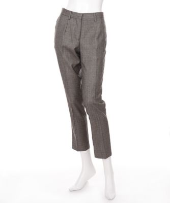 【SALE（三越）】＜ラ モンテ ドゥ ヴァーグ/LA MONTE DE VAGUE＞ x<エキパージュ>チェックパンツ(KELA4 104) ブラウンチェック 【三越・伊勢丹/公式】