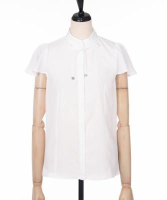 【SALE（三越）】＜ハニーバンチ/Honey Bunch＞ <ハニーバンチミューチュアル>リボン付キャップスリーブシャツ(school*SH ) ホワイト 【三越・伊勢丹/公式】