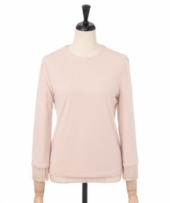 【SALE（三越）】＜GREED international/グリードインターナショナル＞ すもうフリンジカットソー(6057100087) ベージュ 【三越・伊勢丹/公式】