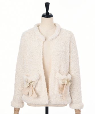 【SALE（伊勢丹）】＜ブルーバード ブルバード/BLUEBIRD BOULEVARD＞ 別注モールヤーンジャケット(04R-KNJK-05K-IS) アイボリー 【三越・伊勢丹/公式】