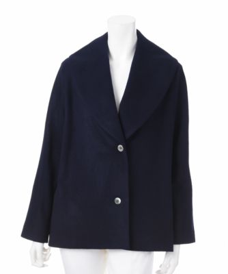 【SALE（三越）】＜クローチェクロス/CROCE CROSS＞ ウールジャージーショートコート RAVENNA ネイビー 【三越・伊勢丹/公式】