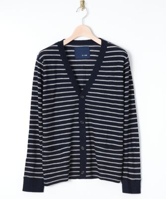 【SALE（三越）】＜ヴィルーム ネイビー/V::room_NAVY＞ 【S】カーディガン(2-352339T*) ネイビーボーダー 【三越・伊勢丹/公式】