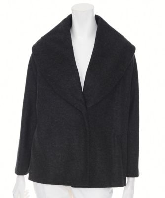 【SALE（三越）】＜クローチェクロス/CROCE CROSS＞ ウールジャージーショートコート RAVENNA チャコールグレー 【三越・伊勢丹/公式】