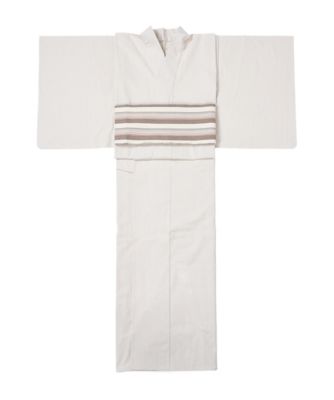 【TNKT(タチバナ)】婦人仕立上り きもの ストライプ ベージュ 【三越・伊勢丹/公式】