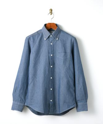 ＜フェアファクス/FAIRFAX＞ ボタンダウン/オックスフォード生地・インディゴ染め/長袖ドレスシャツ(5514) 【三越・伊勢丹/公式】