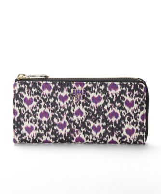 ＜アナ スイ（ANNA SUI）＞「アミューズ」Lファスナー長財布（311310） ハートレオパード