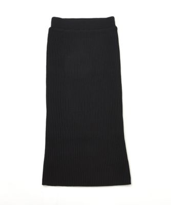 【SALE（伊勢丹）】＜ハイク/HYKE＞ RIB LONG KNIT SKIRT(11057) クロ 【三越・伊勢丹/公式】