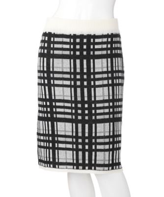 【SALE（伊勢丹）】＜レディ フォア ザ ウィークエンド/Ready for the Weekend＞ チェックセットアップスカート(ISE-15F-03B) 白ｘブラック系 【三越・伊勢丹/公式】