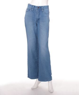 【SALE（三越）】＜ワンフォーイレブン/1411＞ <ex1411>ワイドパンツ(e-L808*) ミッドブルー 【三越・伊勢丹/公式】