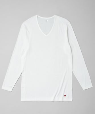 <荒尾の和糸>長袖Tシャツ Ｖ首 【三越・伊勢丹/公式】