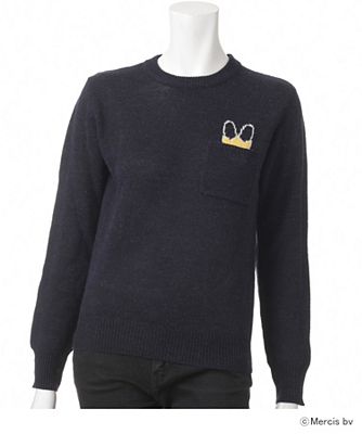 【SALE（伊勢丹）】＜レディ フォア ザ ウィークエンド/Ready for the Weekend＞ 王冠ミッフィーニット(ISE-15F-033) ネイビーグラント 【三越・伊勢丹/公式】