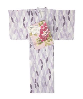 ＜WA・KKA＞ 婦人仕立上りきもの 七宝 グレー 【三越・伊勢丹/公式】