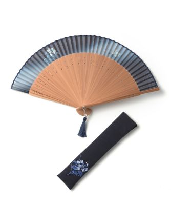 ＜新京清堂＞ 女性用扇子 藍の風セット 紫陽花 【三越・伊勢丹/公式】