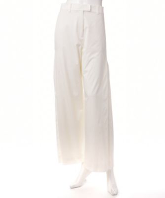 【SALE（伊勢丹）】＜レディ フォア ザ ウィークエンド/Ready for the Weekend＞ サイドプリーツワイドパンツ(ISSH-SB054) ホワイト（1 WHT） 【三越・伊勢丹/公式】