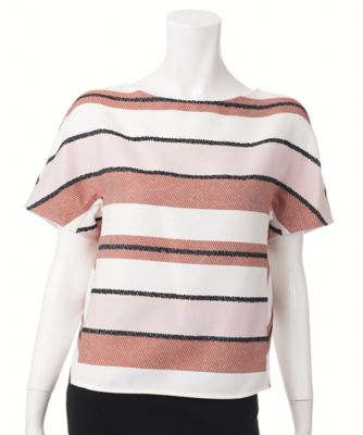 【SALE（伊勢丹）】＜レディ フォア ザ ウィークエンド/Ready for the Weekend＞ ボーダーブッチャーブラウス ピンク 【三越・伊勢丹/公式】