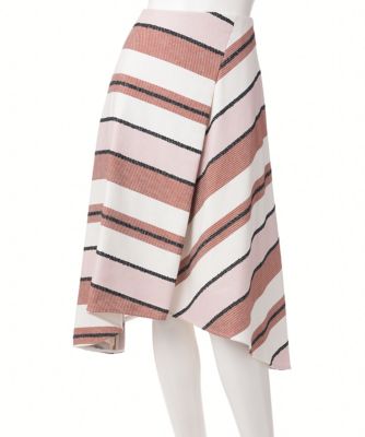 【SALE（伊勢丹）】＜レディ フォア ザ ウィークエンド/Ready for the Weekend＞ ボーダーブッチャースカート ピンク 【三越・伊勢丹/公式】