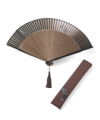 ＜新京清堂＞ 紳士扇子 五十間 豆茄子セット 茶 【三越・伊勢丹/公式】