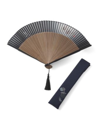 ＜新京清堂＞ 紳士扇子 五十間 豆茄子セット 紺 【三越・伊勢丹/公式】