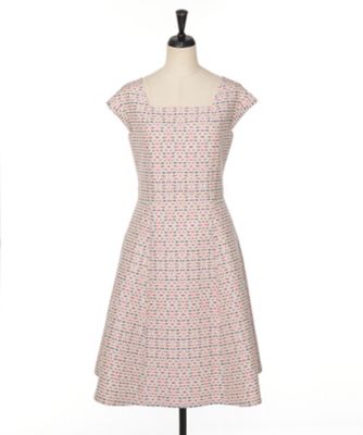 ＜ルネ（Rene）＞ワンピース 6626340 ベージュxピンクブルー柄