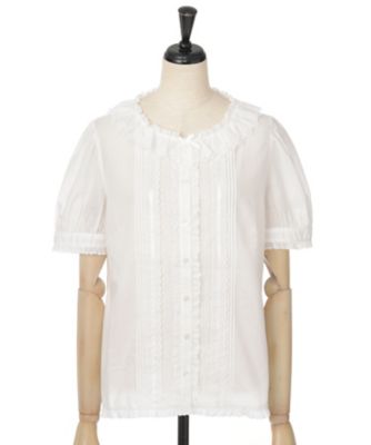 【SALE（三越）】＜PINK HOUSE/ピンクハウス＞ コットンレースブラウス(A2163FB009) シロ 【三越・伊勢丹/公式】