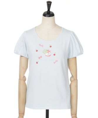 【SALE（三越）】＜PINK HOUSE/ピンクハウス＞ マカニャンTシャツ(A2163UTS011) ミズイロ 【三越・伊勢丹/公式】