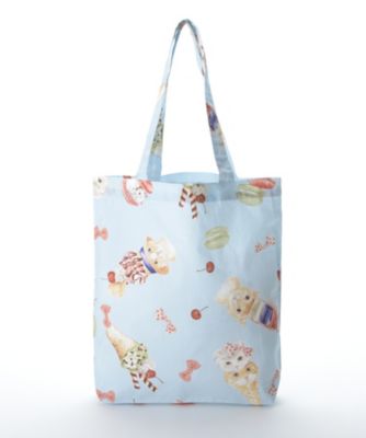 【SALE（三越）】＜PINK HOUSE/ピンクハウス＞ ニャースクリームプリントバッグ(A2163PBG015) ミズイロ 【三越・伊勢丹/公式】